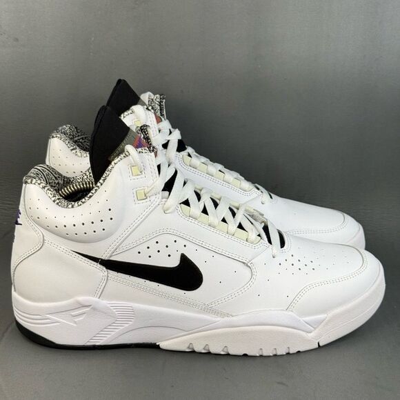 Nike Air Flight Lite Mid 'White Black' athletic sneaker shoe men’s size 11 - Picture 1 of 8